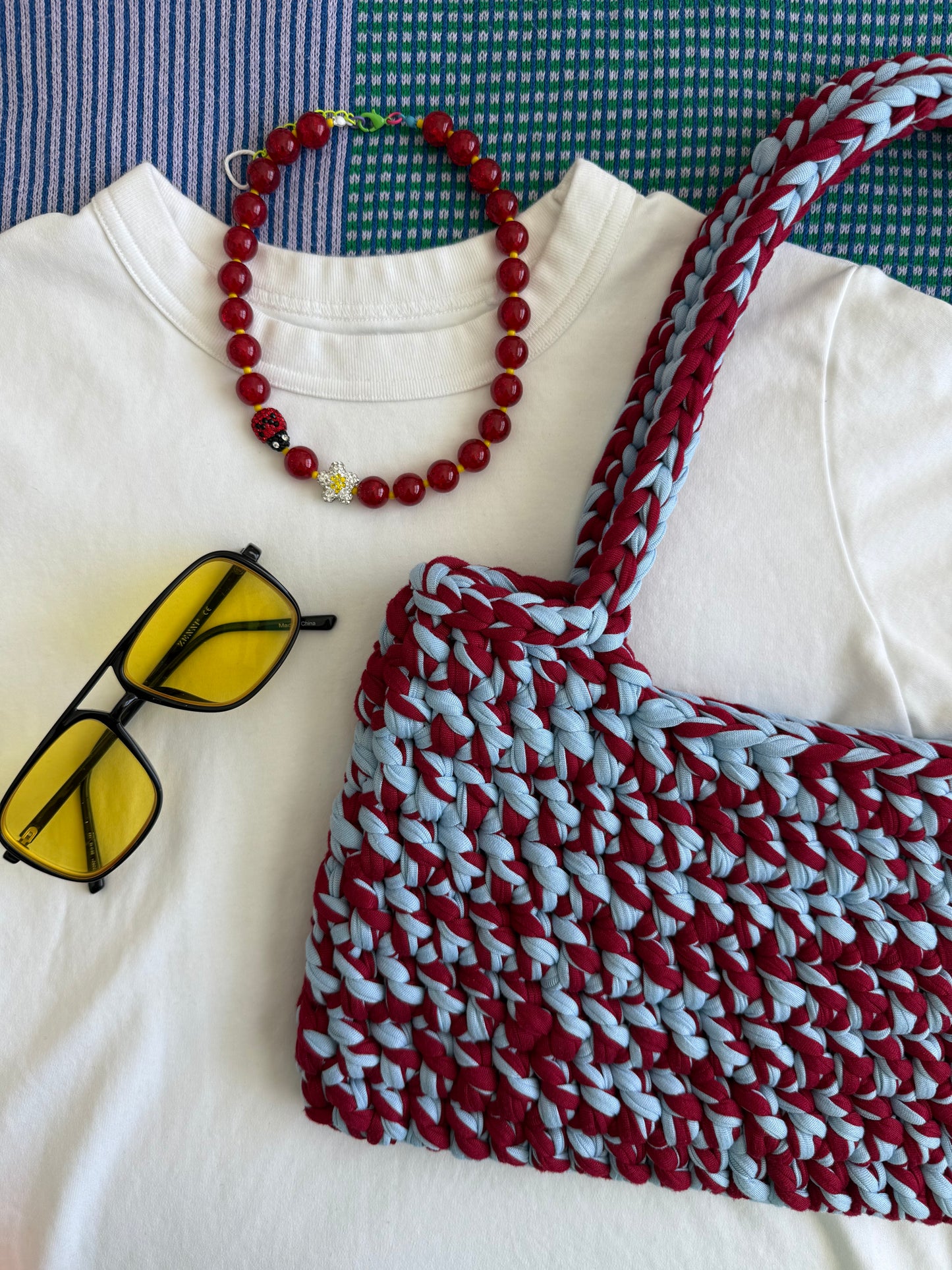 Viva Sunday - Red & Baby Blue